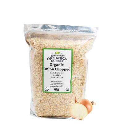 HQOExpress | Organic Onion Chopped | 5 lb. Resealable Bag