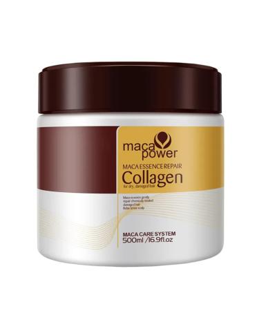 Karseell Collagen Hair Treatment Deep Repair Conditioning Argan Oil Collagen Hair Mask Collagen Hair Mask 500 ml Deep Repair Conditioning Argan Oil Collagen Hair Mask Essence for Dry Yellow
