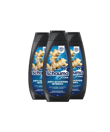 Schauma Schauma XTRA Intensive Anti-Dandruff Shampoo (3 x 400 ml) - Fights severe dandruff from the first application - Shampoo helps with itchy scalp