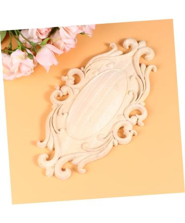 GRIRIW Door Appliques 1pc Onlay Applique Decor Walls Carved Ornamental Wood Frames Wood Applique Dressing Table Modeling - Buy Online on GoSupps.com