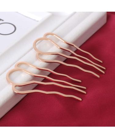 Lurrose 6pcs Metal Hair Combs Pins - 4 Teeth Side Combs for DIY Updo Accessories | Golden Hairpins for Women & Girls - International Shipping Available - Buy Online on GoSupps.com