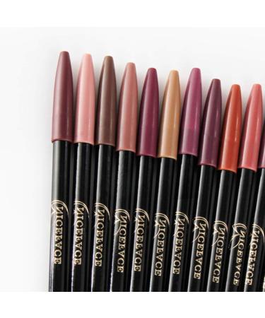  RVUEM 12pcs Lip Liner Lip Liner Makeup Lip Liner Set Lip Liner Pencil Waterproof Lip Liner for Lady Girls Women - Buy Online on GoSupps.com