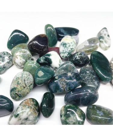 Wholesale Natural raw Moss Agate Crystals Tumbled Stone 15mm-22mm (Color : 200g)