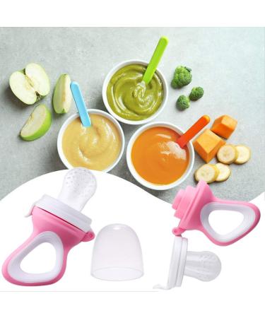 Fruit Teat for Baby & Toddler - BPA-Free Silicone Teats (3 Sizes) | Pacifier Teething Ring for Fruits Veggies & Porridge - Pink - Buy Online on GoSupps.com