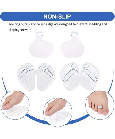 Haofy Gel Metatarsal Pads - High Heel Cushion Forefoot Insoles Set | Self-Adhesive Silicone Pillow Pads & Cushions for Ultimate Comfort - Buy Online on GoSupps.com