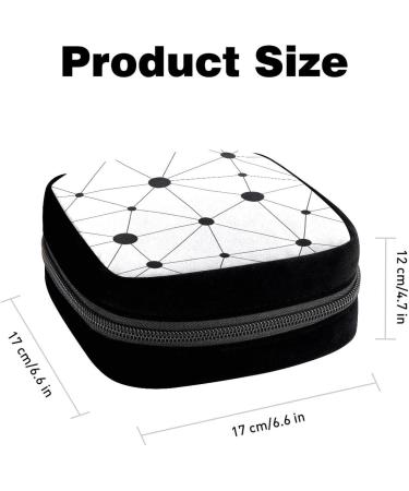 GIAPB Period Bag | Sanitary Napkin Storage & Makeup Pouch | Black Node Design | White Background | Color 4512 - Buy Online on GoSupps.com