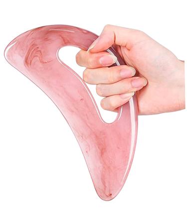 Body Gua Sha arched portable Gua Sha Stone with handle portable smooth guasha tool massage tools for the whole body