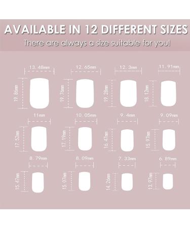 Nude French Glitter Square False Nails Set | 24Pcs Press On Nail Tips with Glue | Women's Coffin Nail Art - Buy Online on GoSupps.com