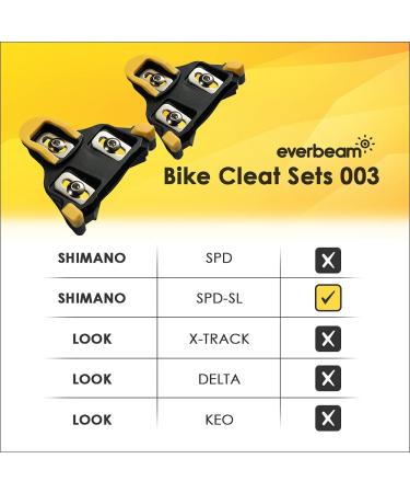 EVERBEAM Precision Superlight Bike Cleats | Compatible with Shimano SPD-SL Pedals | Racing & Competitive Cycling | 2 Pairs - Buy Online on GoSupps.com