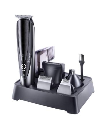 Hatteker Men's 5 in 1 Grooming Kit - Cordless Waterproof Hair Clipper, Beard Trimmer, Mustache Trimmer, Body Groomer, Nose and Ear Trimmer - Professional Men's Hair Trimmer - Buy Online on GoSupps.com