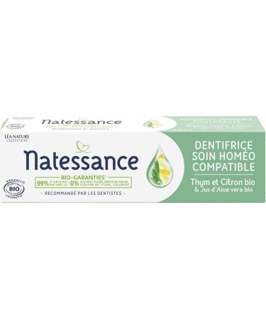 Natessance Organic lemon thyme compatible home care toothpaste 75ml - Buy Online on GoSupps.com