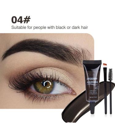 Eyebrow Tint Mascara Tinted Thick Eyebrow Mascara with 2 Brushes Waterproof Transfer Resistant Eyebrow Tinting Kit No Additives (black) - Buy Online on GoSupps.com