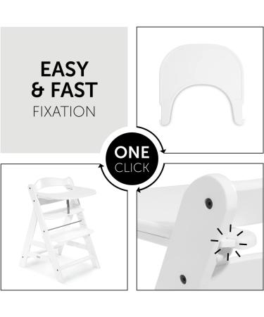 Hauck Alpha+ Click Tray White - Easy-to-Clean Large Highchair Tray - Buy Online on GoSupps.com