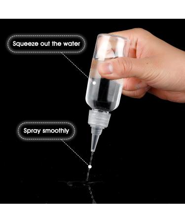 WLLHYF 2oz Applicator Bottle 6pcs Plastic Empty Squeeze Bottles Hair Color Applicator Bottle Transparent Refillable Oil Bottles for Hair Oils Liquids with Twist Top Cap and Labels - Buy Online on GoSupps.com