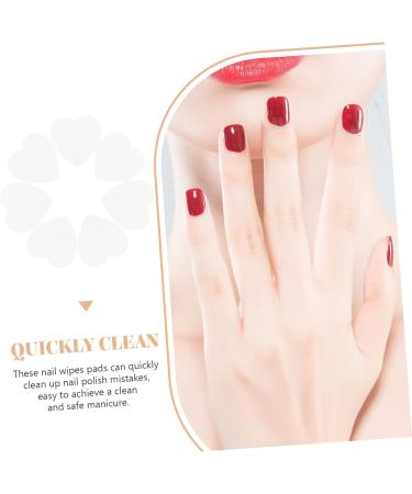 Angoily 800 Sheets Eyelash Cleaning Pads Nail Polish Removers Gel Remover Pads Nail Polish Removal Pads Nail Gel Nail Polish Pads Nail Molding Gel White Glue Heart-shaped Travel Cotton - Buy Online on GoSupps.com