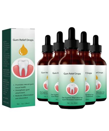 Gum Rejuvenation Drops, 30ml Gum Regeneration Drops, Promotes Good Breath, For Oral Care (5PCS)