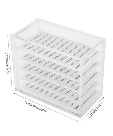Premium Eyelashes Palette with Scale | 5-Layer Plastic Storage Box for Eyelash Extensions | Perfect for Oversized Lashes (7-15mm) - Buy Online on GoSupps.com