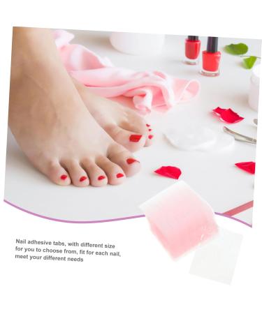 Gogogmee 50 Sheets Self-Adhesive Toe Nail Stickers with Strong Jelly Gel Glue Waterproof Press Nail Tabs for Women for DIY Manicure Artificial Nails Easy Application Long Lasting - Buy Online on GoSupps.com