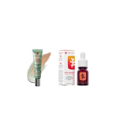 Erborian - Cr me Teint e Anti-Rougeur CC Red Correct - Soin du Visage Perfecteur Automatique de Teint avec Correction Colorielle - Teint Unifi - SPF 25 - Cosm tique Cor en Duo Skin Therapy