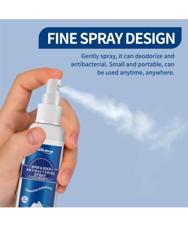 Moukkey Shoe Deodorizer Spray - 2.11 oz Plant-Based Foot Odor Remover | Multi-Purpose Shoe Odor Control for Sneakers, Boots, and Sandals - Buy Online on GoSupps.com