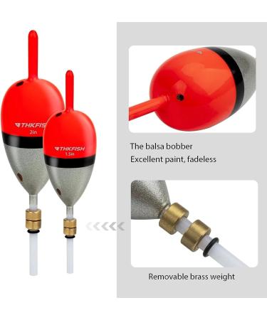 THKFISH Slip Bobbers for Fishing - Balsa Bobbers for Steelhead Fish Float Rigs - 1/8oz (3.5g) 5pcs - Buy Online on GoSupps.com