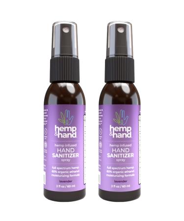 Hemp and Hand - Hemp Hand Sanitizer Spray (Lavender 2oz (2-Pack))