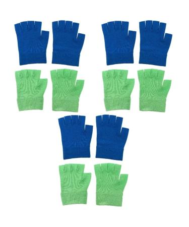 minkissy 6 Pairs Gel Gloves Hand Moisture Gloves Gel Cotton Moisturizing Gloves Fingerless Mittens Lotion Gloves Spa Gloves Cosmetic Moisturizing Gloves Miss Heel Socks Daily Use Knitting
