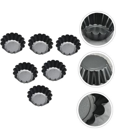 OUNONA 6pcs Cake Mold Wrought Iron Pastry Small Cake 6.5x6.5x2.2cm Black - Buy Online on GoSupps.com