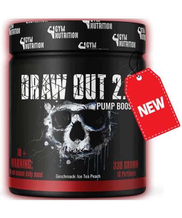 Hardcore Pump Booster Draw Out 2.0 Extreme Pump Booster Without Caffeine Highly dose - popular with bodybuilders - Free of tingling no focus there for in the evening: Ice Tea Peach