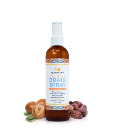 Calming Braid Spray by Queen Jaja | Relieves Itchiness | Soothes Tightness | Prevents Breakage | Healthy Hair Growth | Anti Itching Braid Sheen