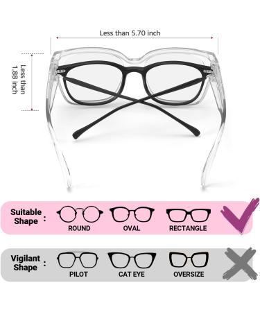 LVIOE Blue Filter Glasses - Over Glasses for Eye Strain Relief | Computer Glasses for All Wearers - Buy Online on GoSupps.com