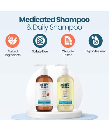 Happy Cappy Shampoo Bundle for Cradle Cap & Seborrheic Dermatitis - 2 Pack, 8 Fl Oz each - Buy Online on GoSupps.com