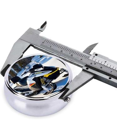 Advanced Snowmobile Portable Metal Pill Box - Round Mini 3-Compartment Hinged Design for Small Pills - Essential Travel Accessory - Buy Online on GoSupps.com
