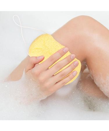 Healvian Natural Exfoliating Bath Sponge | Body Wash & Back Scrubber Loofah for Spa-quality Shower Experience - Buy Online on GoSupps.com