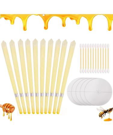 10 Pcs Ear Candles Ear Cones Wax Remover Natural Ear Candles Beeswax Candling Cones with 5 Protective Disks for Relaxation and Cleaning (Yellow) Ear Wax Cleaners - Buy Online on GoSupps.com