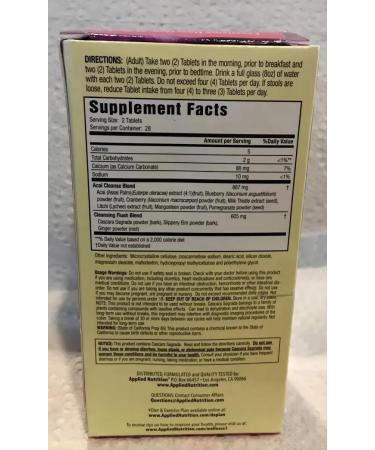 Applied Nutrition 14-Day Acai Berry Cleanse 56-Count Bottle (Pack of 3) EW GHT