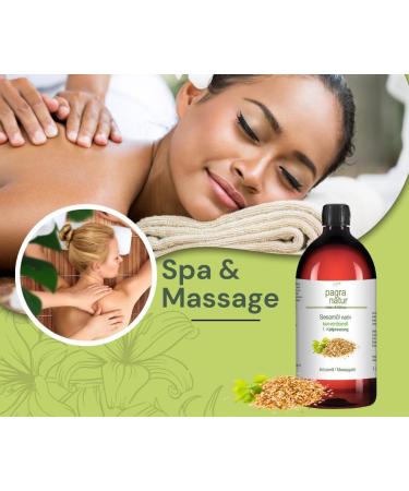 Pagra Natur Sesame Oil Virgin - 1L 1st Cold Pressed Massage Oil for Health & Wellness | International Shipping - Buy Online on GoSupps.com