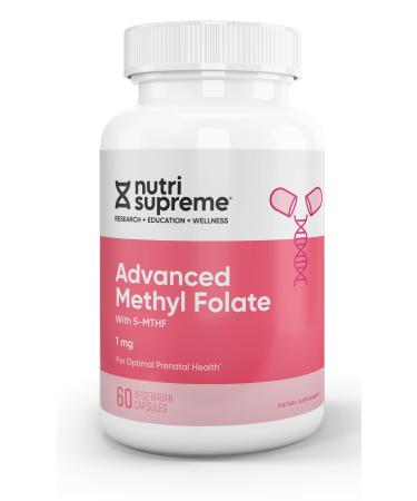 Nutri Supreme Advanced Methyl Folate (5- MTHF) 1mg 60 Count 1 Count (Pack of 60)