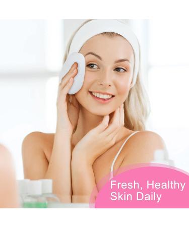 20 Piece Facial Sponge Set - Daily Deep Cleansing Exfoliating Pads for Skin Dirt and Makeup Removal - Plant Fiber, Reusable, Natural Cleaning Tool for Normal to Oily Skin - Buy Online on GoSupps.com