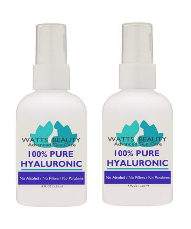 Anti Aging Wrinkle Serum of 100% Pure Hyaluronic Acid for Face and Body - No Alcohol 8 oz 8 Ounce Pump