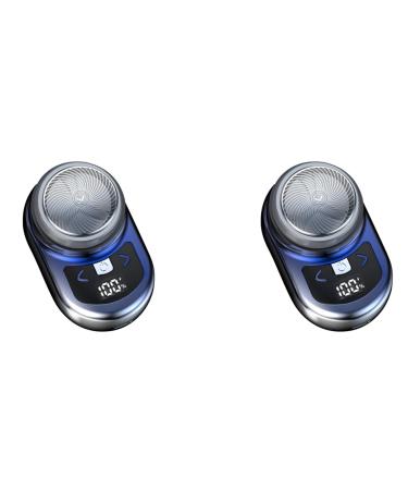 2X Portable Electric Shaver Pocket Shaving for Men Mini Beard Shaver LCD Power Display Rechargeable Travel Home Shaver-C