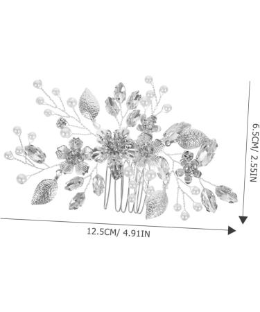 DOITOOL Bridal Hair Comb Clip Rhinestone Hair Comb Bridal Hair Side Comb Wedding Hair Accessories for Brides Bride Hair Comb Bride Hair Accessories Rhinestones Iron Sheets The Flowers - Buy Online on GoSupps.com