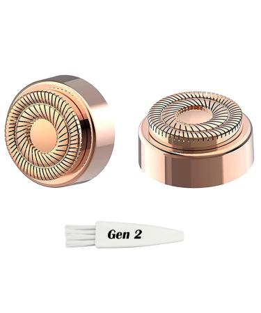 Flawless Replacement Heads 2 Pieces Replacement Blades for Finshing Touch Flawless Electric Facial Hair Remover for Gen 2 with 1 Cleaning Brush