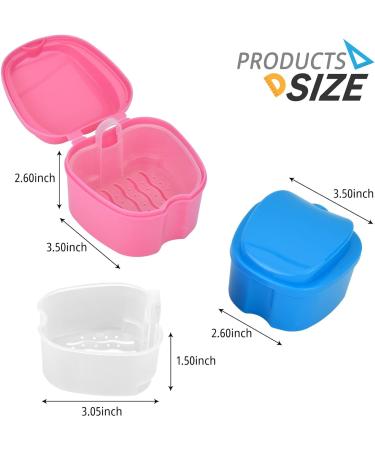 Denture Box Retainer Case Denture Storage Bath Box Denture Holder Box Cleaning Box Lightweight and Portable Cleaning Box with Filter (M Blue) M Blue - Buy Online on GoSupps.com