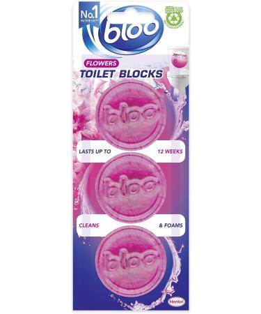 Bloo Toilet Cistern Blocks - Long Lasting Toilet Block Cleaner and Freshener For Cisterns - Toilet Bowl Cleaner Tablets Up to 8 Weeks of Freshness Anti-Limescale Cleaning 3 pack + Cheeroo Magnet 3 count (Pack of 3) - Buy Online on GoSupps.com