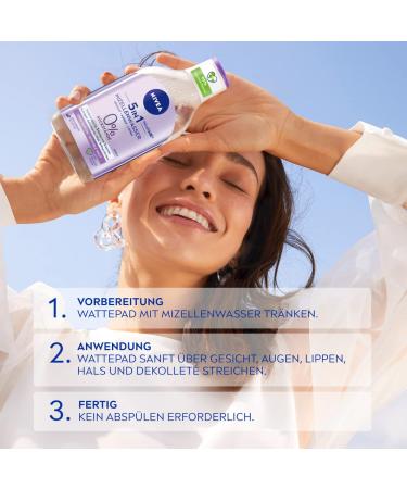 Nivea Micellair 5 in 1 Micelle Water for Sensitive Skin | 100ml | Perfume-Free Facial Toner | 6 Pack | International Shipping Available - Buy Online on GoSupps.com