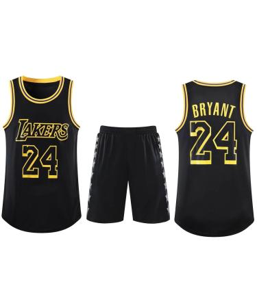 Basketball jersey 2PC basketball sleeve suit children/adult black purple sportswear t-shirt vest + shorts youthful white yellow sweatshirt b01 children M (140-150cm)