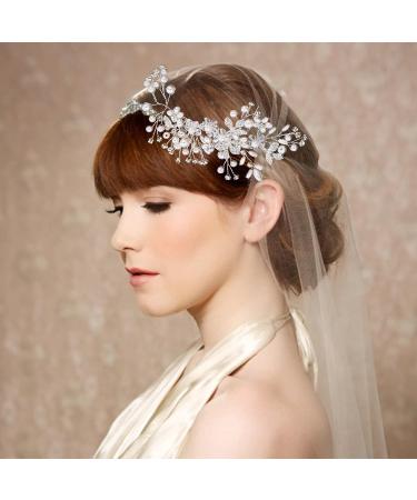 TSHAOUN Pearl Bridal Tiara Wedding Accessories Bridal Flower Side Hairpin Flower Bridal Wedding Hair Accessories Bridal Hair Accessories Ladies and Girls Hair Styling Accessories(1 Piece) - Buy Online on GoSupps.com