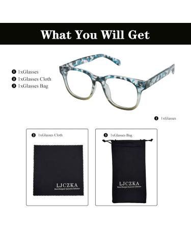 Shop LJCZKA Blue Light Blocking Glasses - Retro Square Frame for Men & Women | Anti Eyestrain Eyeglasses for Computer & Gaming - Buy Online on GoSupps.com