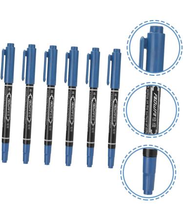 6pcs Eyebrow Eye Mapping Makers Oil Position Brow Waterproof Mark Fine Makeup Pens Marking Pen 13.9x1.8cm Blue - Buy Online on GoSupps.com